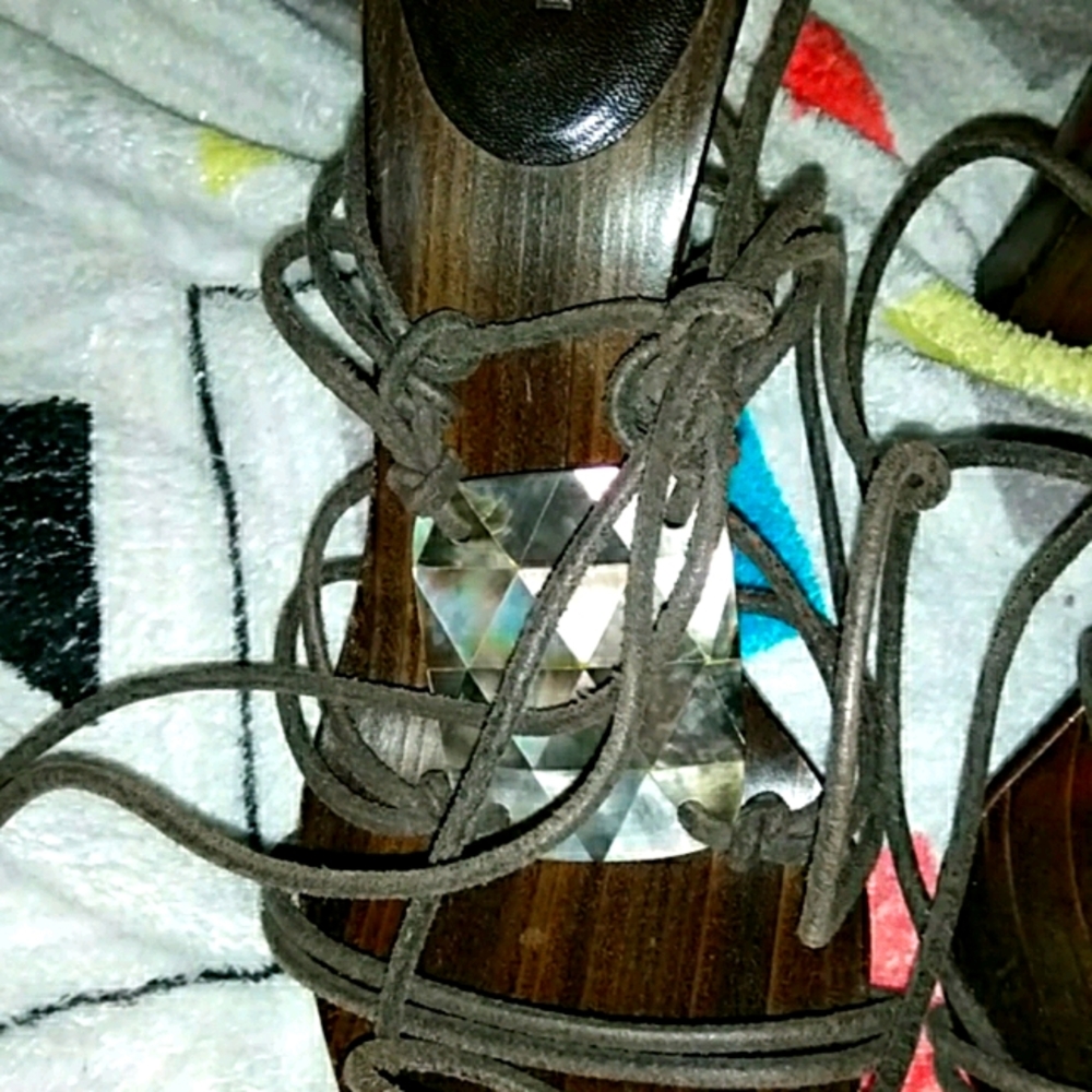Wooden gucci heels